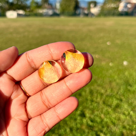 Real Orchid Petal Studs