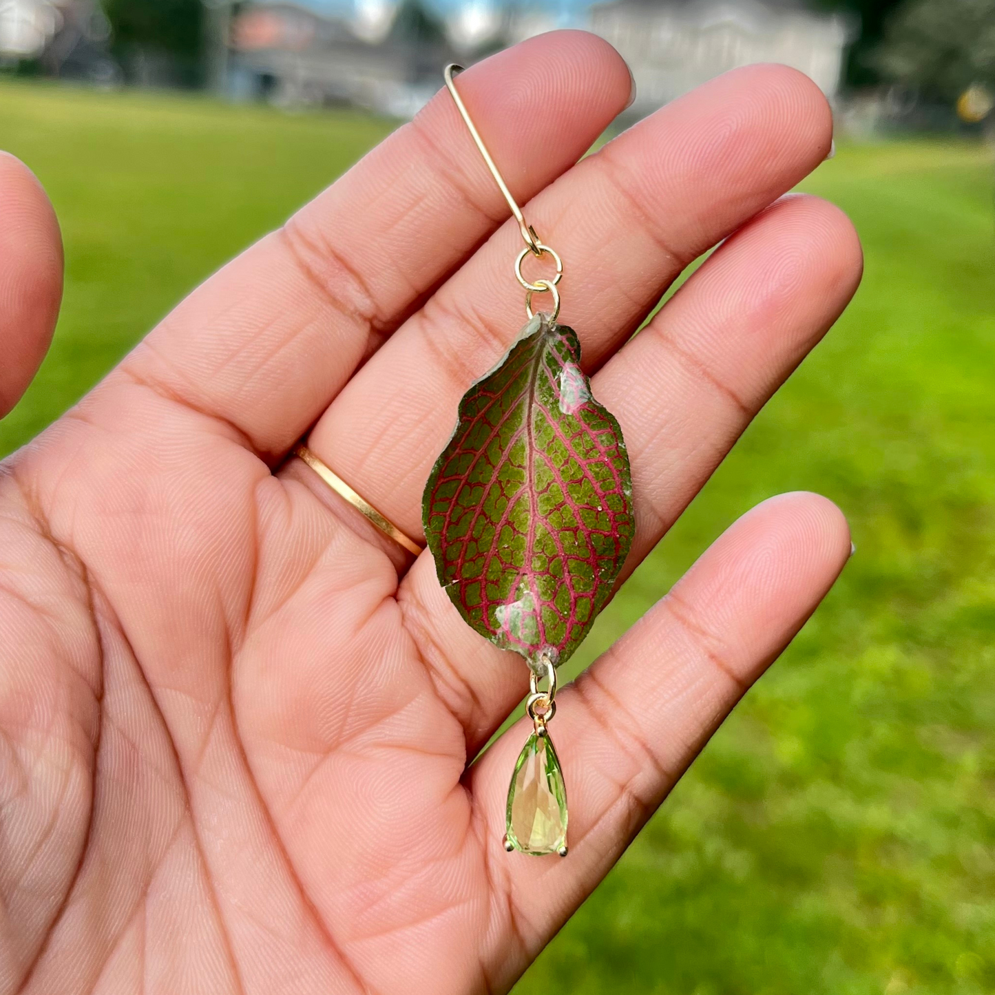 Real Polka Dot Plant earrings