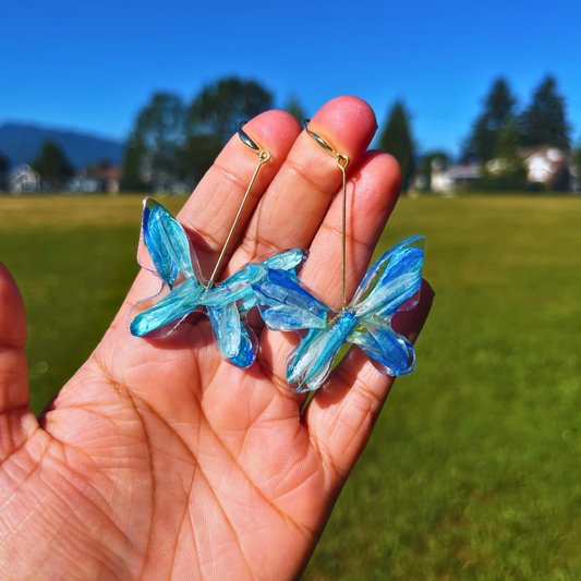 Blue Butterfly Earrings