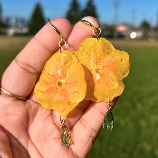 Small Primula Flower Earrings