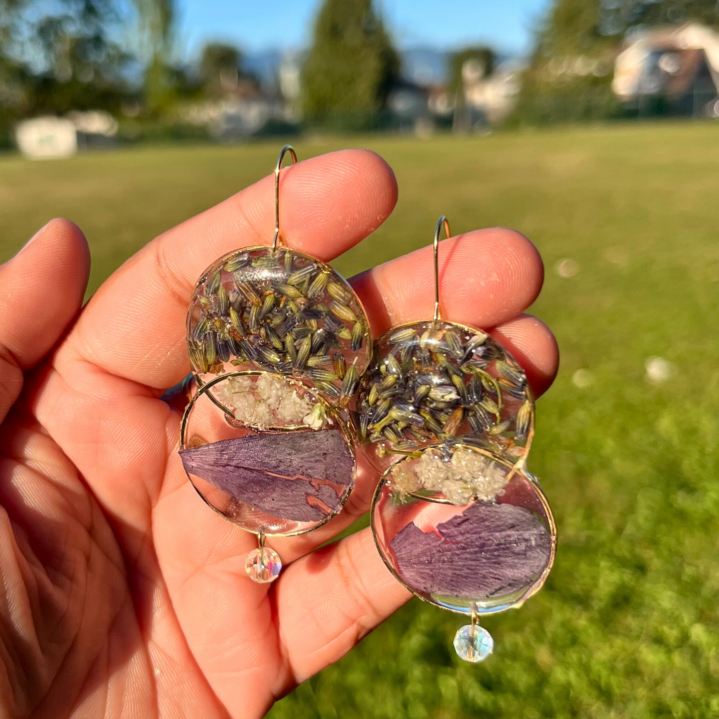 Real Lavender Earrings